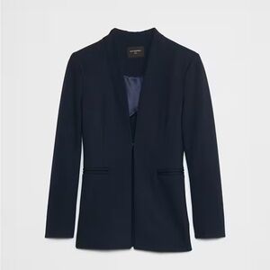 Banana🍌 Republic Factory Ponte Collarless Blazer, navy, size small